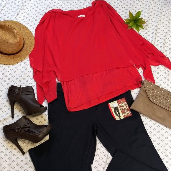 New York & Company Tops - 🔥New York and Co Red Top Size XL